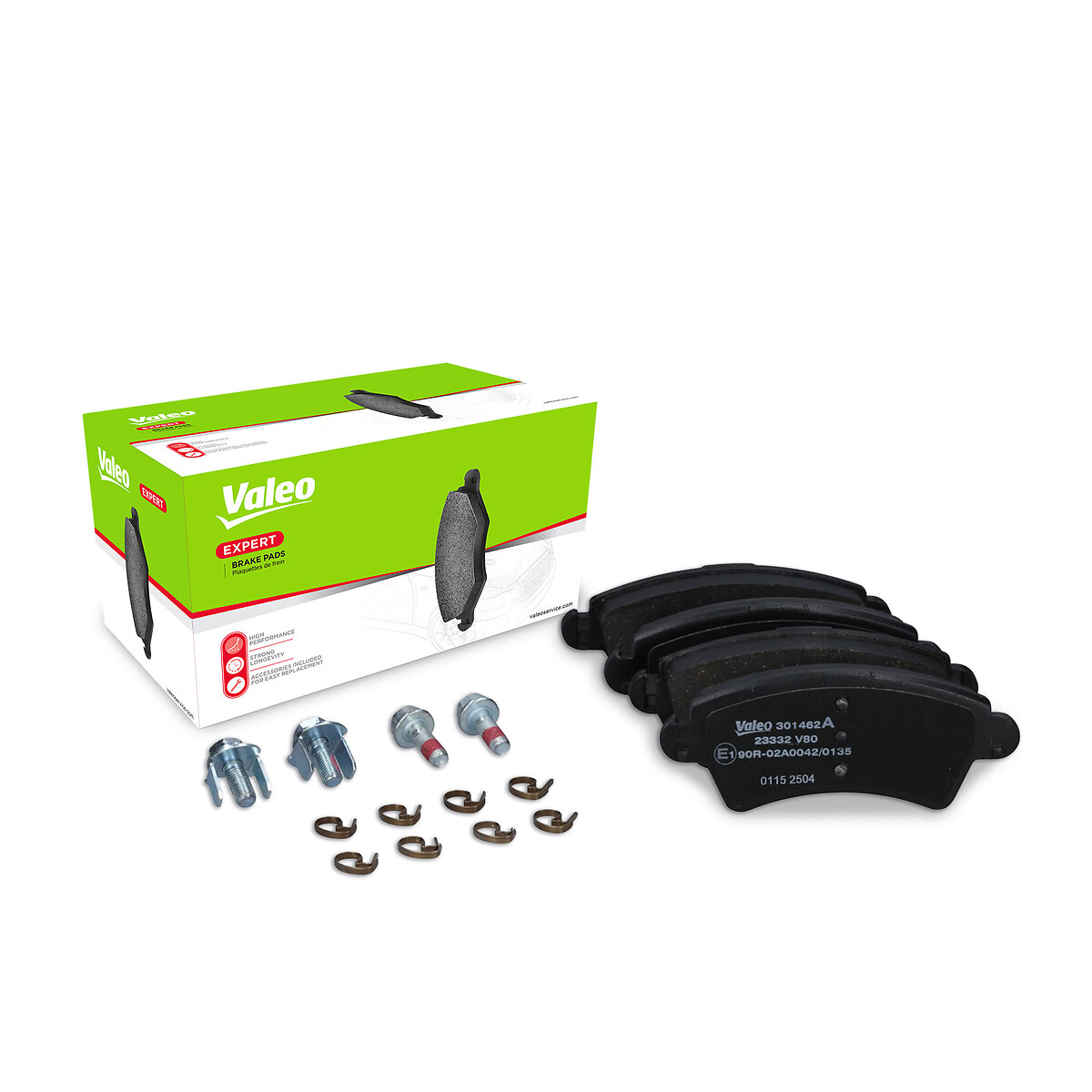 Jeu de 4 plaquettes de frein VALEO ref. 301462A